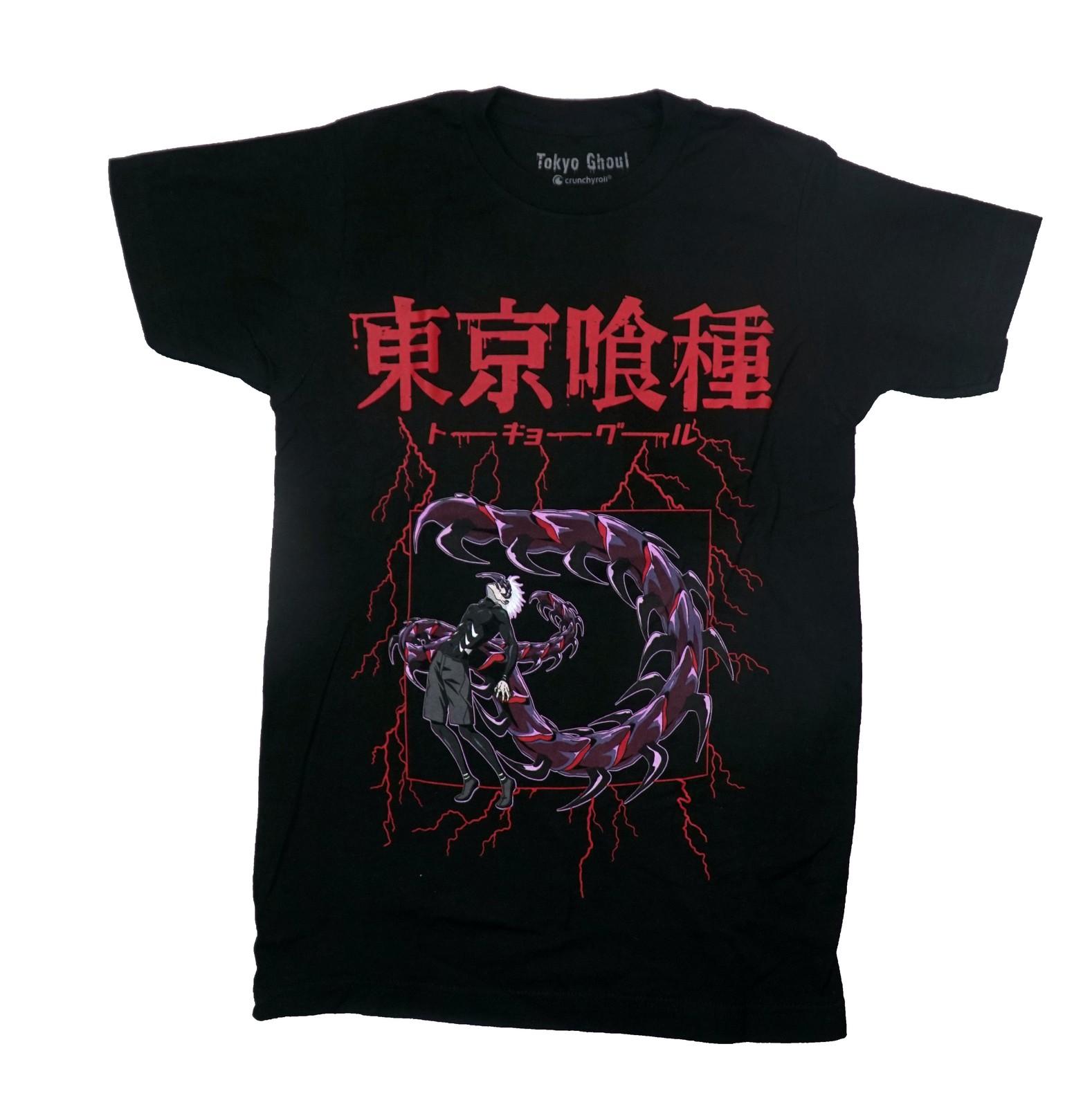 Tokyo Ghoul Mens T-Shirt - Kaneki Kakuja Transformed Centipede Red Kanji L