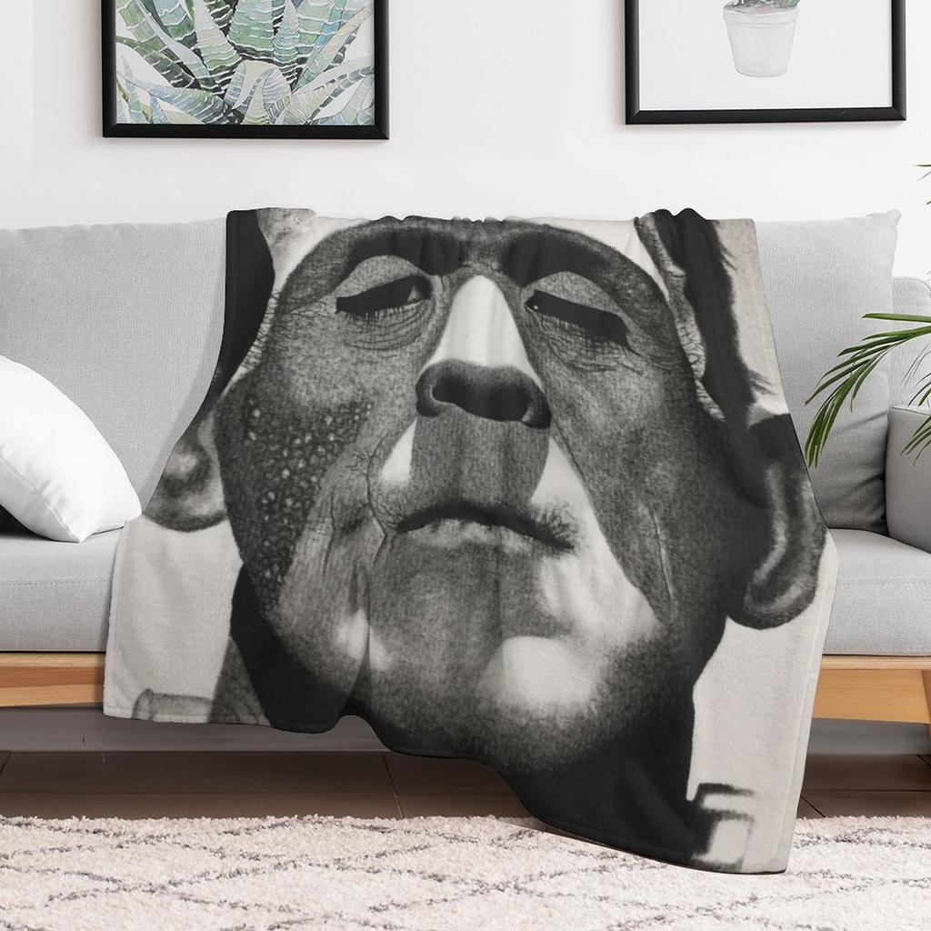Klassischer Monster Frankenstein Kohlezeichnung Überwurfdecke Herren Weiche Warme Überwurfdecke für Sofa