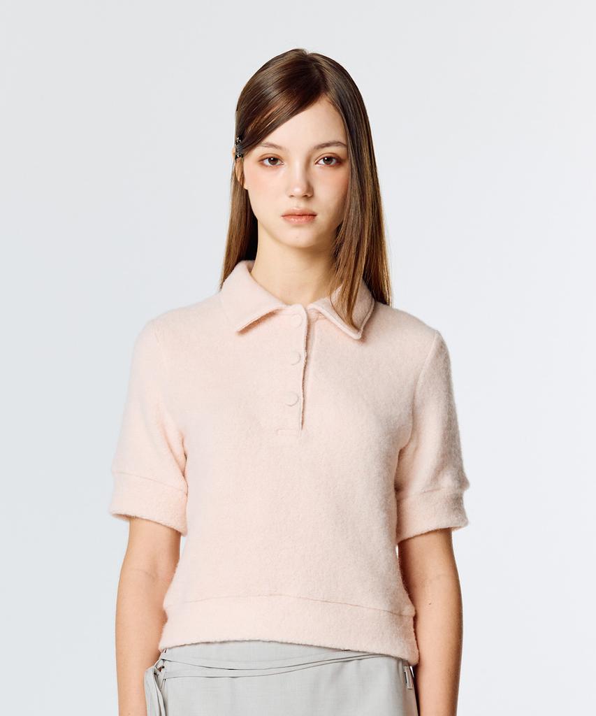 LARTIGENT L15 Terry Collar T-Shirt(Pink)