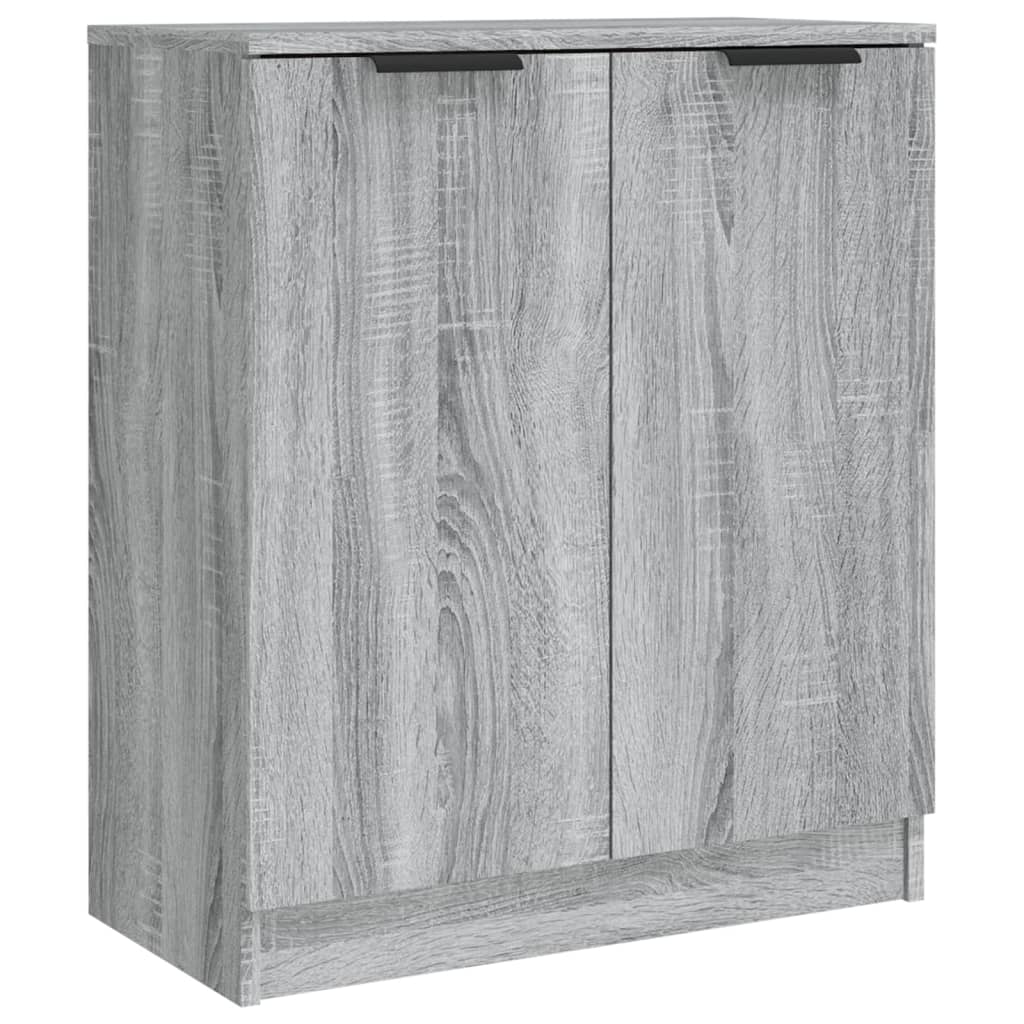 Vidaxl Szafki 2 Szt., Szary Dąb 60X30X70 Cm, Materiał Drewnopochodny
