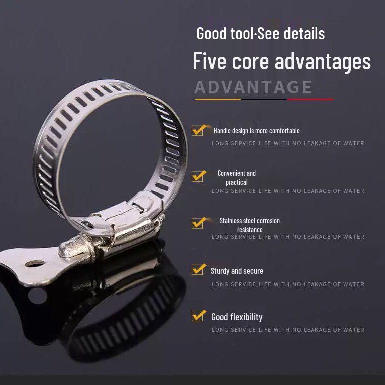 Stainless Steel Hose and Pipe Clamp for Secure Water and Gas Connections