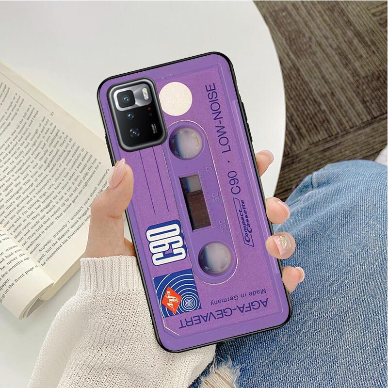 Phone Case For Xiaomi Redmi note 13 12S 12 Pro 11S 11 10 Pro 10S 12S Redmi 13 10 10C 13CClassical Cassette tape Battery Case