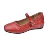 "Spring Cherry" Vintage Gypsy Star Riveted Ballet Single Shoes Women's Spring and Autumn Height Increase Shallow Mouth Mary Jane Shoes