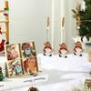Christmas Cartoon Gingerbread Man Ornaments: 4-Piece Wooden Set for Tree & Small Gifts