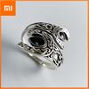 925 Sterling Silver Rings for Women Couple Minimalist Handmade Retro Black Stone Ring Fine Jewelry Gift Prevent Allergy
