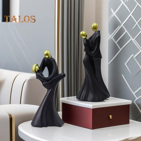 Dancing Couple Statue Resin Abstract Couple Ornament Desktop Hugging Couple Sculpture for Bedroom Living Room Decor Wedding Gift
