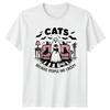Cats Because People Are Creepy TShirt Ghost Cat Halloween Gift For Him And Her