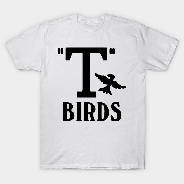 Men Black Print T-shirt Grease. T-Birds. No-Cut Transfer Paper Print Cotton Tshirt S