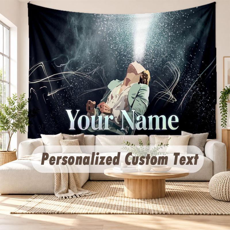 Custom Name Wall Hanging Tapestry,Harry Styles Decorative Backdrop Tapestry For Dorm Home