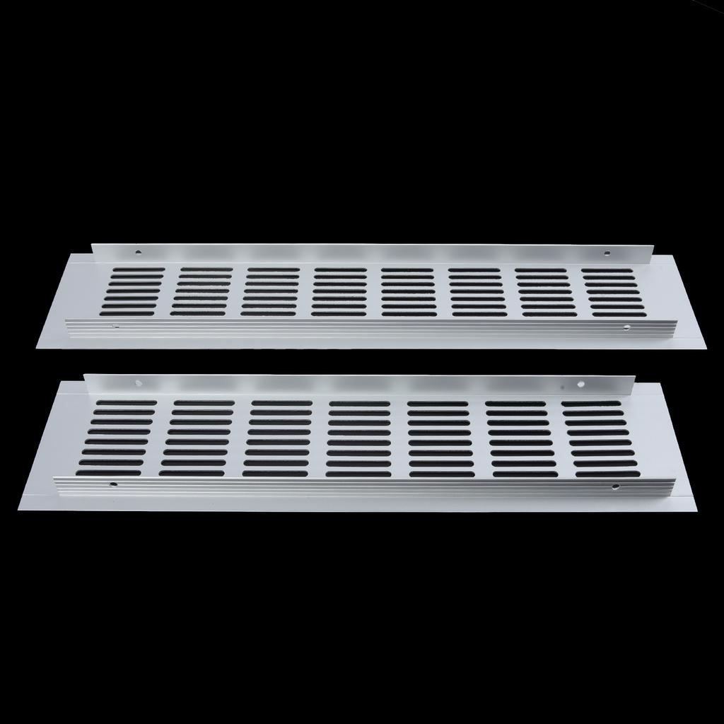 80*200/80*300/80*350 Silver Air Vent Louvred Grill Cover Ventilation Grille Ventilation Grille For Cabinets Wardrobes Cupboard