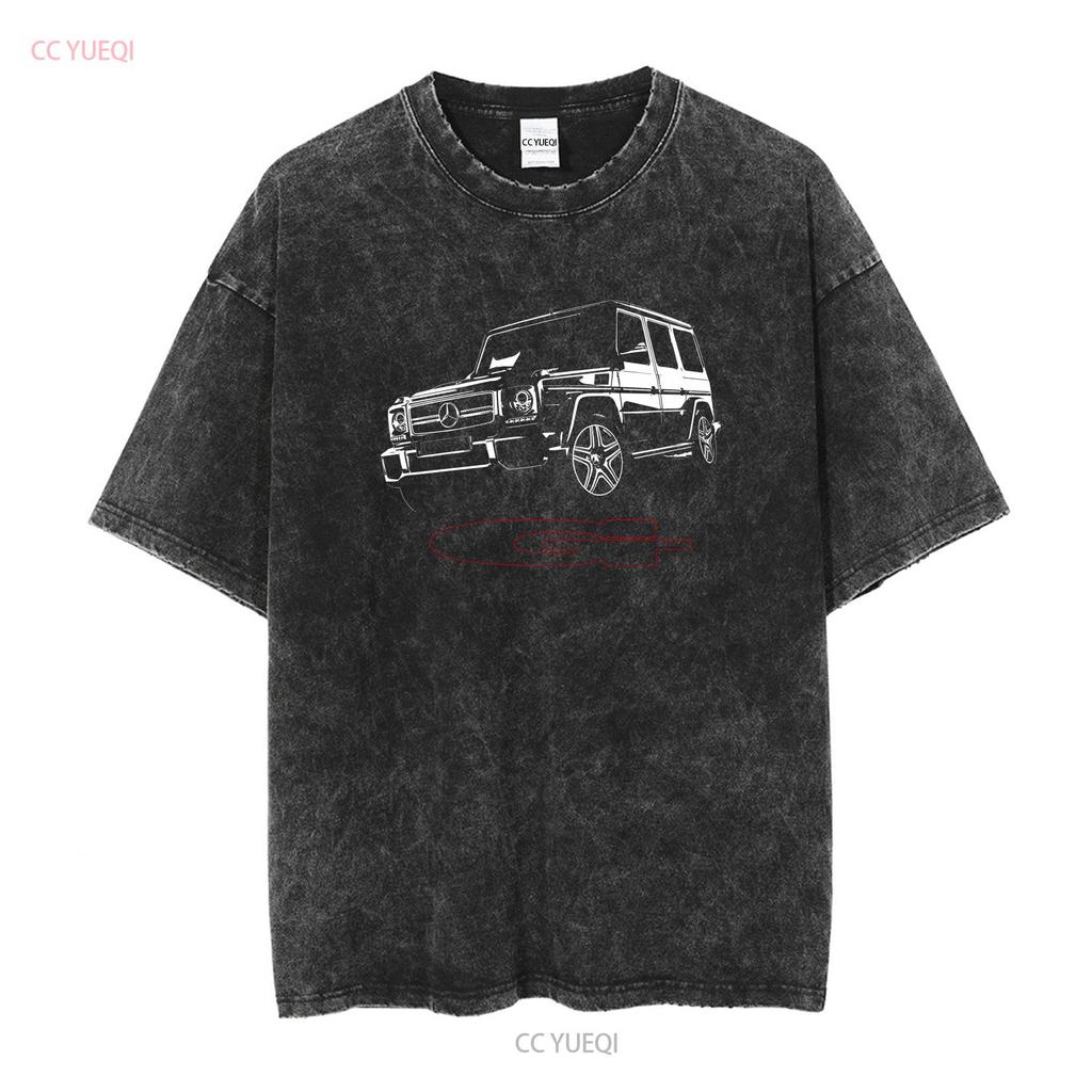 Luxury SUV T Shirt for G Class W463 fans long or short sleeves vintage Washed homme graphic Soft Slightly Top For Everyday Wear