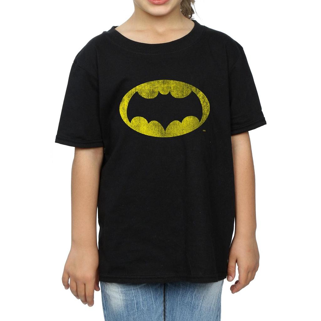 DC Comics Girls Batman TV Series Distressed Logo Cotton T-Shirt