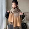 Korean new plaid scarf female autumn and winter student wool scarf shawl dual-purpose winter warmth