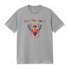 Folk Art Bohemian Bee Yourself Slogan Colorful Floral Print Casual T Shirt vintage Washed fashion Stylish Stretched