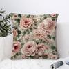 Floral Rose Pattern Pillow Case Sofa Decorative Home Double-sided Print Plush Square Throw Pillow Covers Cushion Decor Cover
