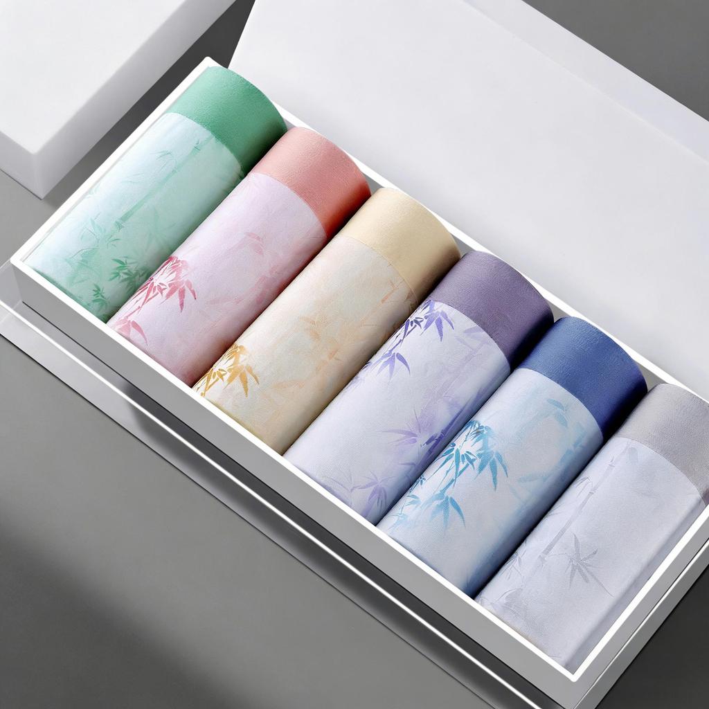 Gentleman's Bamboo 60s Modal Men's Seamless Antibacterial Boxers - Breathable, Sweat-Absorbent, All-Season Flat-Leg Design
