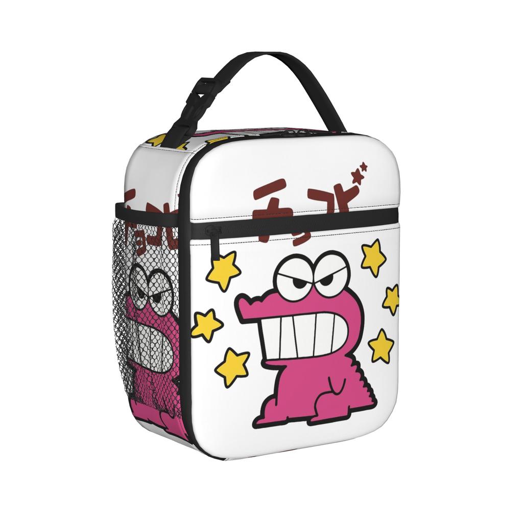 Crayons Shin-chans Thermal Insulated Lunch Bag for Work Cartoon Portable Food Bag Container Cooler Thermal Lunch Box