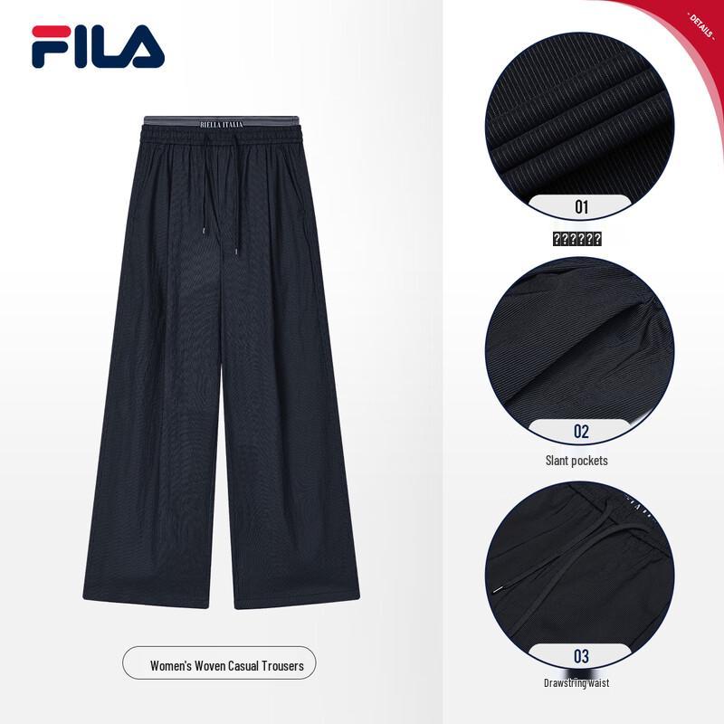 

FILA Emerald Women s Fall Double Waistband Wide-Leg Pants L