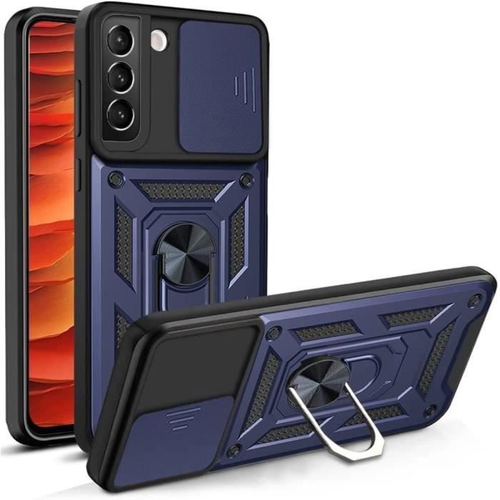 Coque de Protection - PROSHOP - Samsung S22 - Antichoc - Bleu Marine - Style Armée