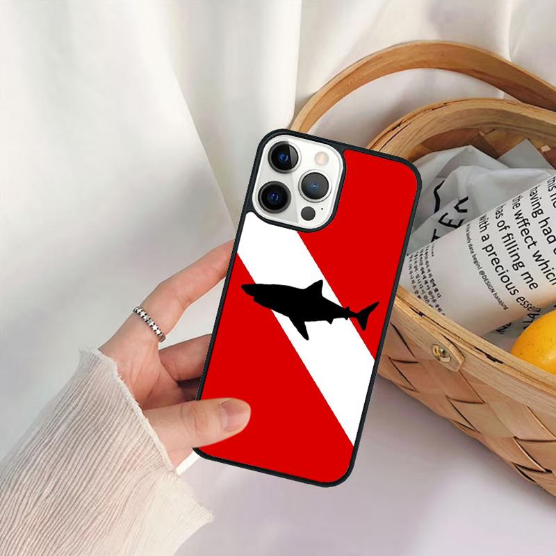 Scuba Diving Dive Flag Phone Case For IPhone 18 17 Air 16 15 14 11 12 13 Pro MAX Plus coque Cover Shell