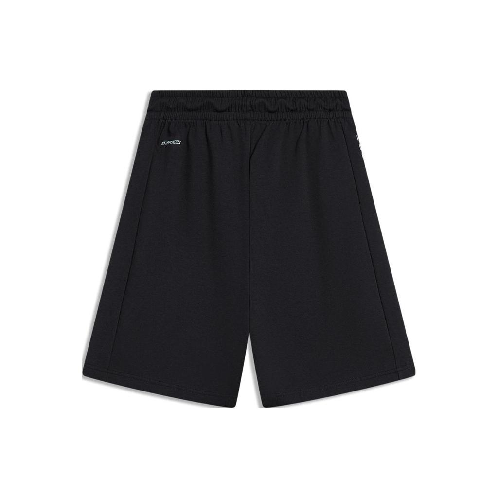 Li-Ning Wade Series Letter Print Drawstring Antibacterial Loose Casual Shorts Men Bottoms Black AKST319-1