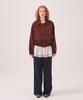 Minasu Mns Pinstripe Wide Brushed Pants_Navy