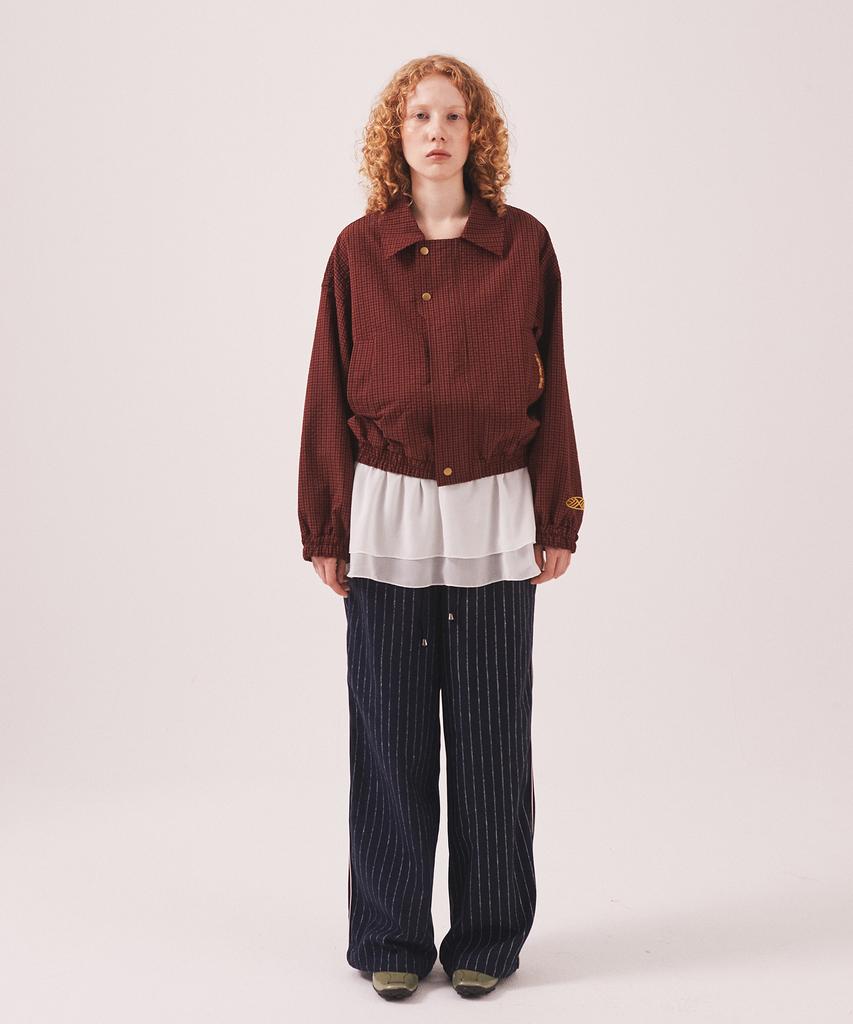 Minasu Mns Pinstripe Wide Brushed Pants_Navy