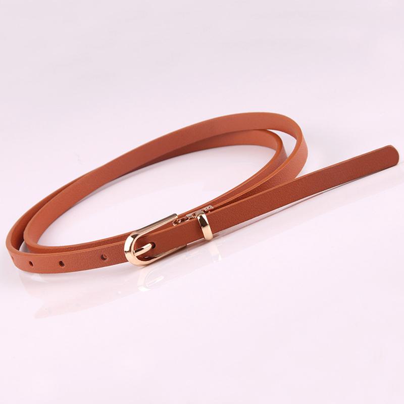 1Pc Solid Color Ladies Skirt Skinny Leather Thin Women Fashion Dress Waist Belt