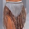 Gold Silver Waist Chain Bright Dance Skirts Jewelry for Parties Festivals