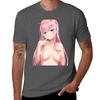 Zero Two Tshirt Large Size Short Sleeve Tshirt