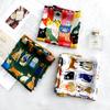 Suhang silk scarf cartoon cat cute versatile 71 simulated silk scarf atmosphere summer square scarf scarf