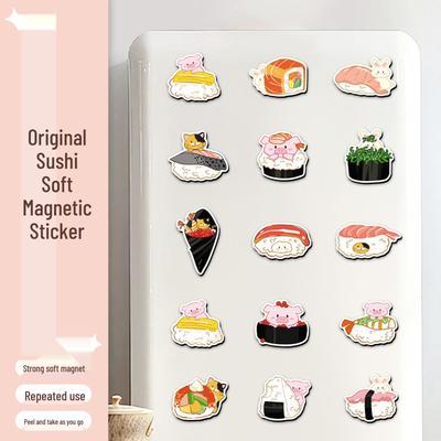 20-teiliges Sushi-Magnet-Set: Kreative Onigiri & Weichkost-Magnete für Kühlschrank, Auto, Mikrowelle oder Aktenschrank.