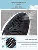 Men's Black Breathable Casual Running Shoes with Soft Mesh Soles