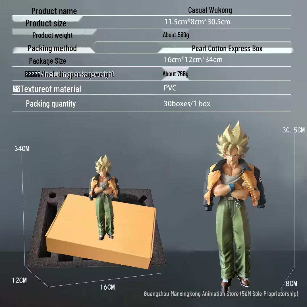 

Goku Super Saiyan Casual Clothes Desktop Statue Model Toy
