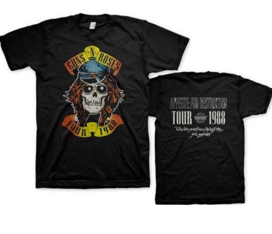Guns N Roses Appetite for Destruction Tour 1988 Unisex Concert T- Shirt S