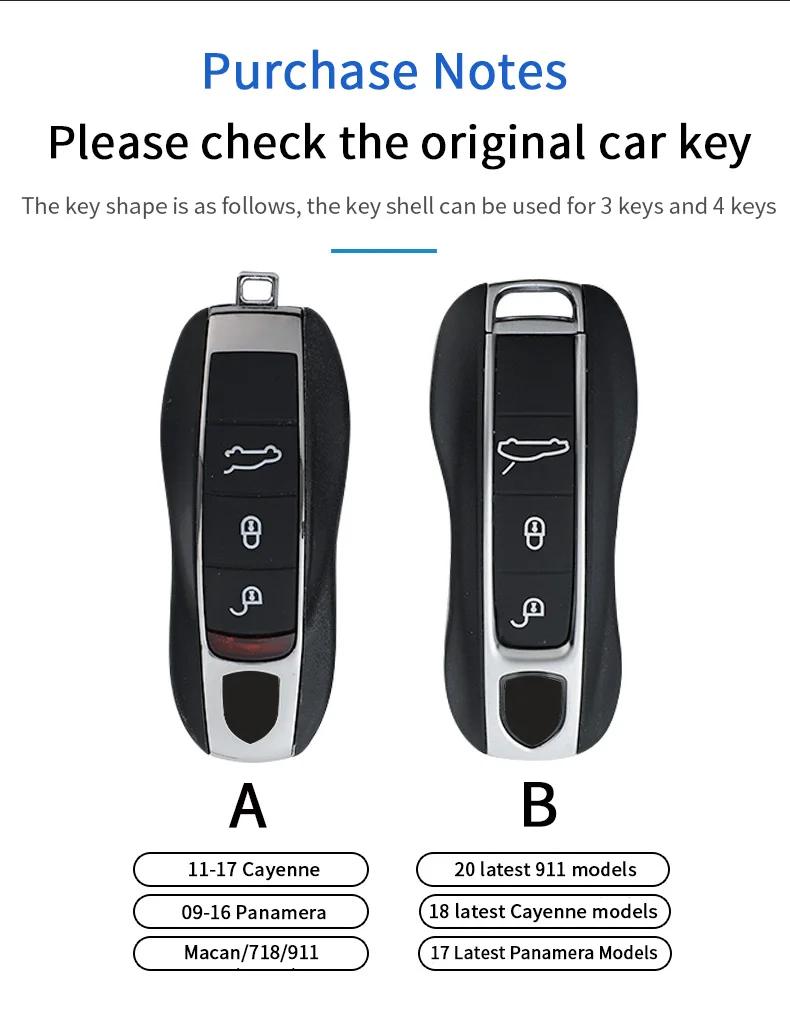 For Porsche Macan modified key case 718 Cayenne key case Panamera key chain 911 key case