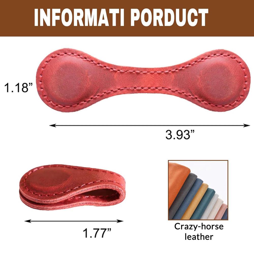 Magnetic Bookmark PU Leather Book Marker Clip Vintage Notebook Marker DIY Bookmarks for Men Women