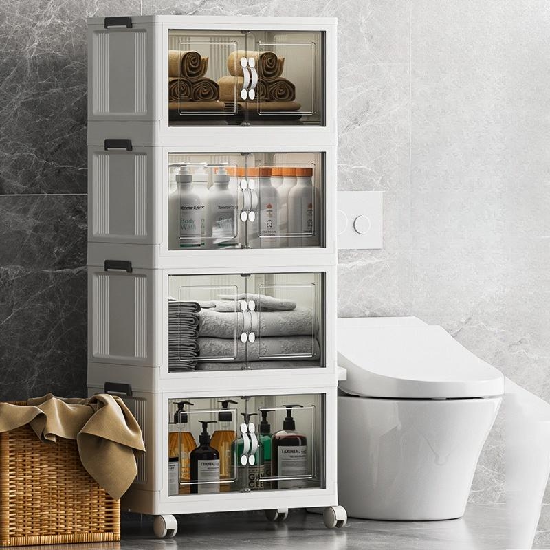 Foldable and Self-installing Shoes, Clothes, Multi-layer Kitchen and Living Room Storage Cabinets, Storage Units