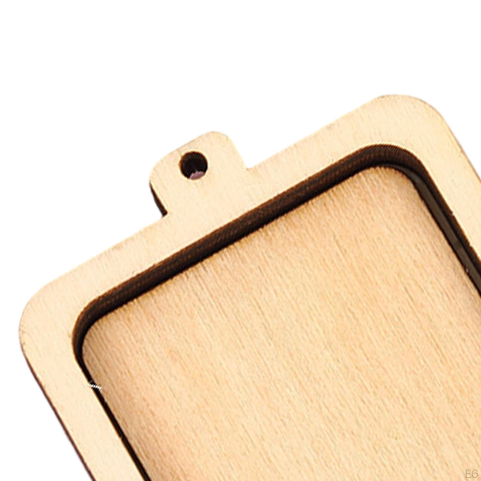 10 шт. Мини-пяльцы для вышивания Рамки Деревянный дисплей для подвесок-шармов Round — фото 6