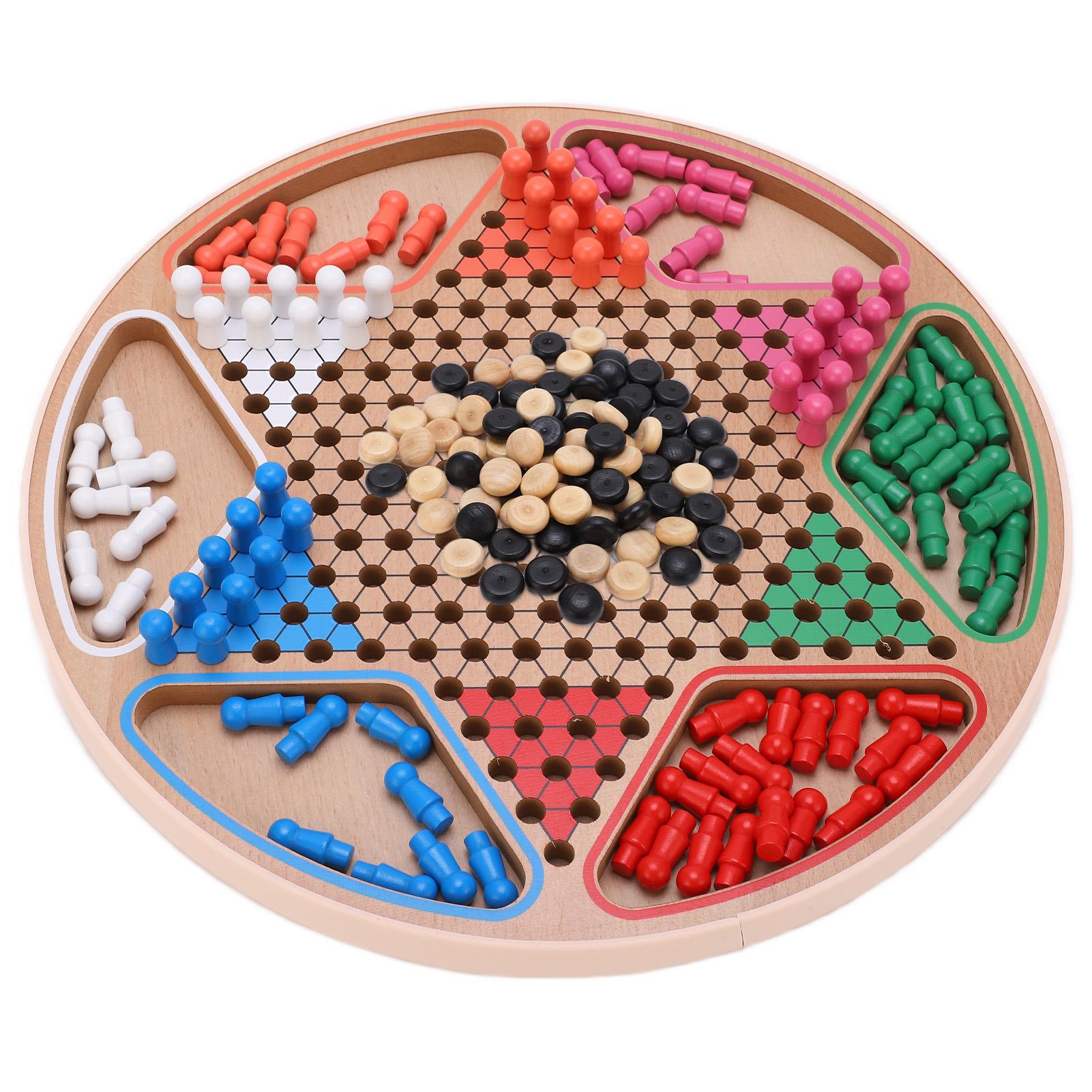 2 in 1 Chinese Checkers Sturdy Safe Non Toxic Durable Educational Chess Toys for Childs