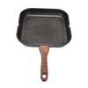 Grill Pan for Stove Tops Aluminum Induction Square Frying Pan Steak Frying Plate Kitchen Home