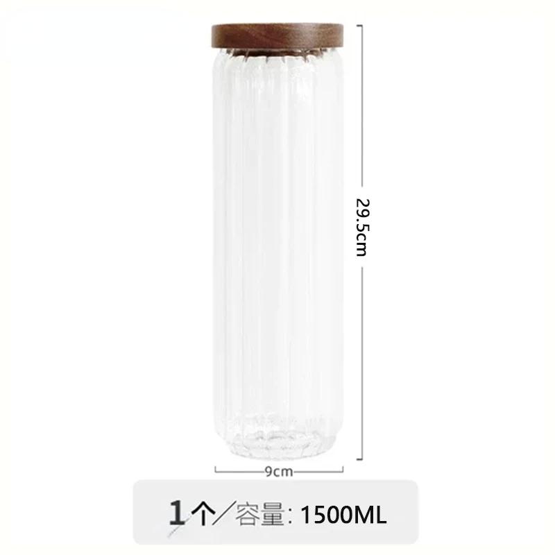 

Стеклянная банка для хранения с крышкой из акации, деревянной, кухонная, для закусок, чая, кофейных зерен, высокая вместимость, из высокоборосиликатного стекла, герметичные бутылки для хранения