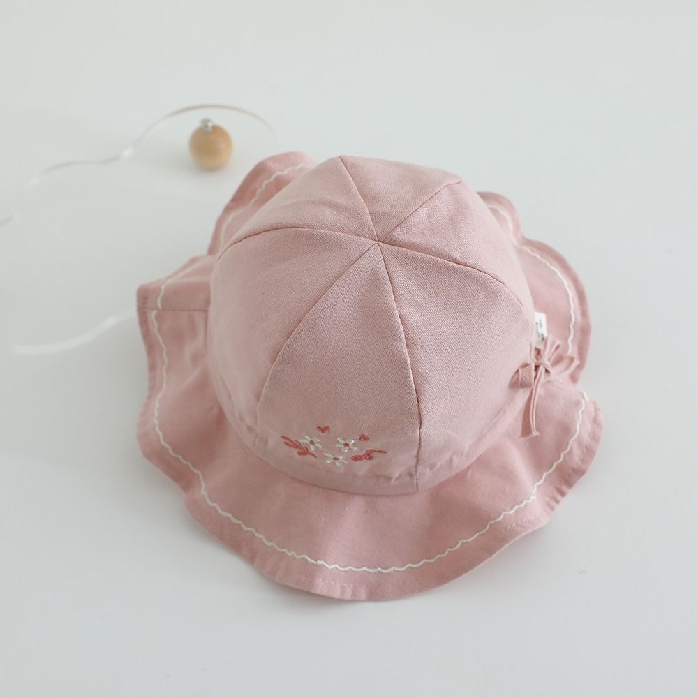 Pleated Baby Sunhat Flower Toddle Fisherman Hat Soft Infant Bucket Hat  Boy
