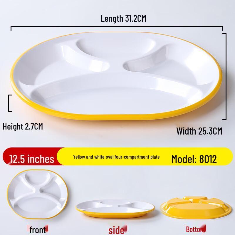 Melamine Plastic Canteen Dinner Plate Standard
