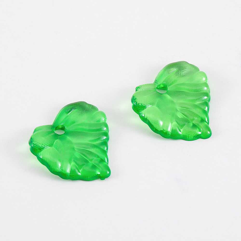 50pcs Acrylic Tree Leaf Hand Beaded DIY Handmade Necklace Bracelet Earrings Loose Bead Separated Bead Jewelry Accessory