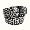 Trendy Brand Eyelet Rivet Belt Luxury Design Jeans Skirt Waist Strap  for Women Club Outfit