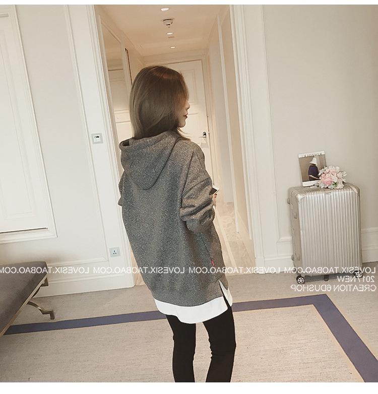2026 Autumn/Winter Women's Loose Hooded Thick Pullover Sweatshirt, Trendy Two-Piece Style.