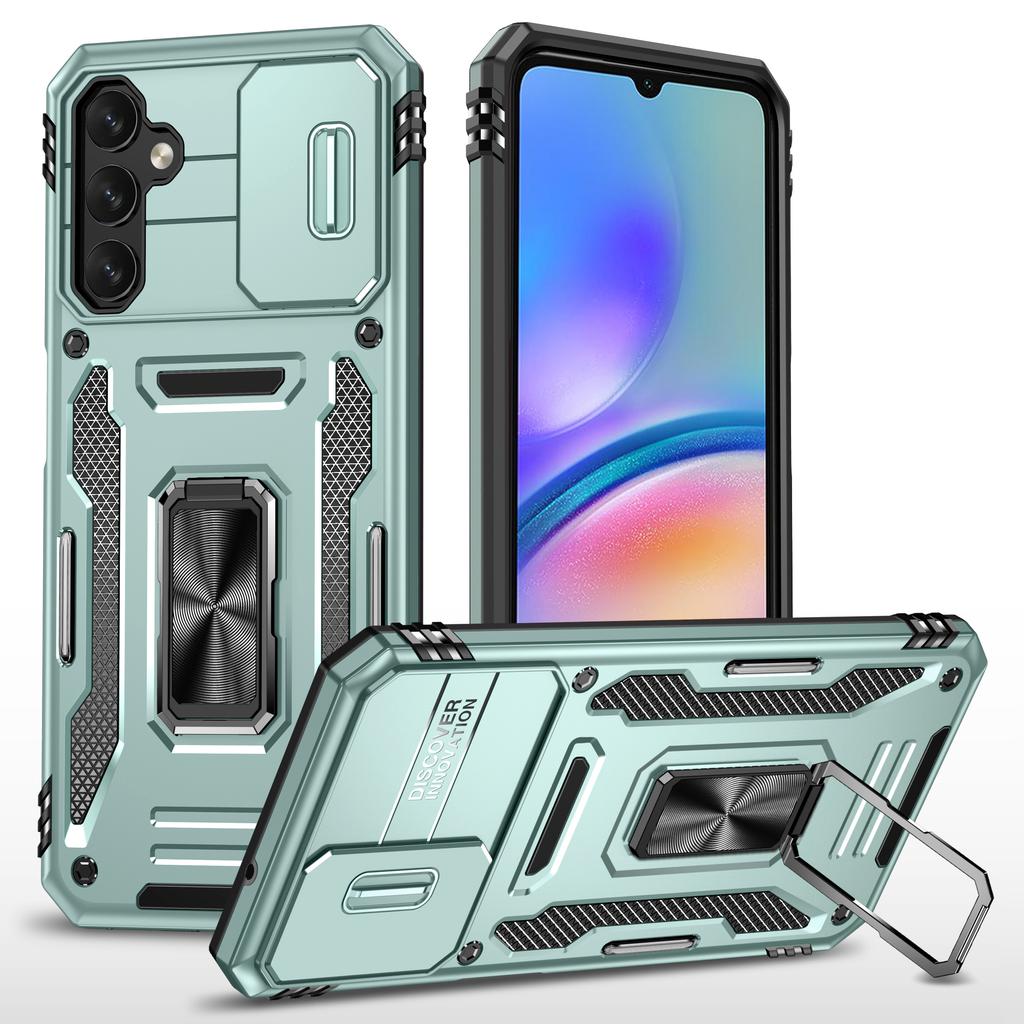 Armor Series For Samsung Galaxy A05s 4G Case Slide Lens Shield PC+TPU Anti-fall Phone Cover