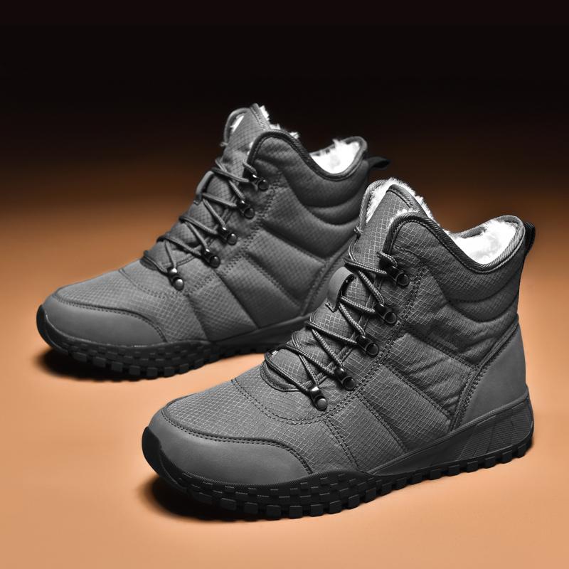 High-top snow boots winter warm piled thickened outdoor couple cotton shoes