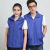 Work Waistcoat Lapel Sleeveless Zipper Closure Wear-Resistant Vest Multi-Functional Large Pockets Reflective Strips Safety Vest